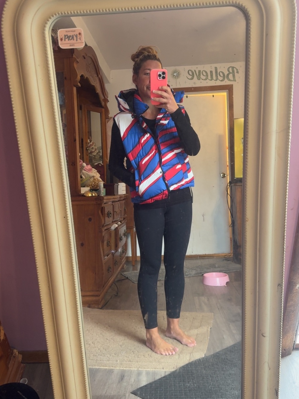 Leveled Up Buffalo Bills Puffer Vest - Red, Blue & White